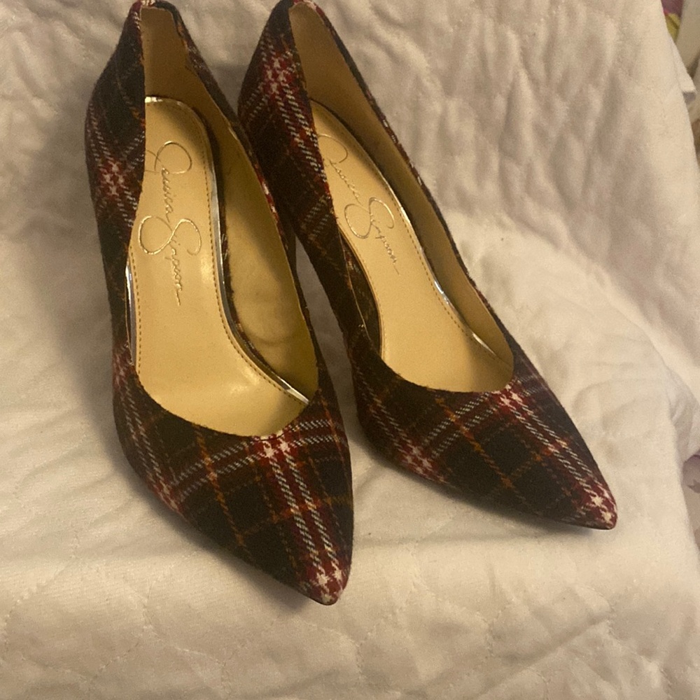 Jessica Simpson Tartan Heel size 7 1/2